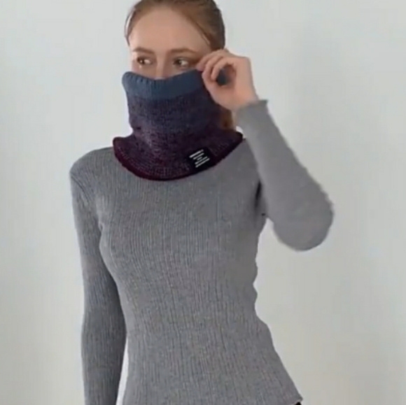 Last2⭐Knitted wool scarf ring - Picture 2 of 8